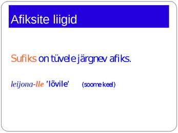 Morfoloogia ja vormiõpetus #21