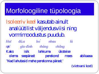 Morfoloogia ja vormiõpetus #31