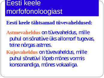 Morfoloogia ja vormiõpetus #36