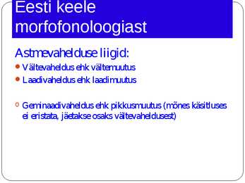Morfoloogia ja vormiõpetus #38