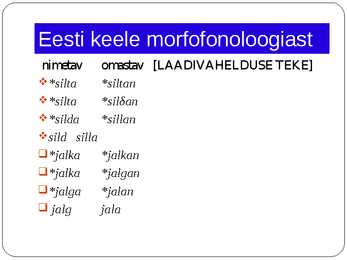 Morfoloogia ja vormiõpetus #43