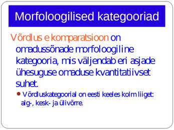 Morfoloogia ja vormiõpetus #52