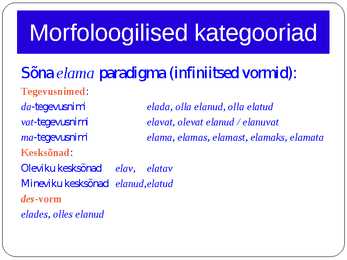 Morfoloogia ja vormiõpetus #71