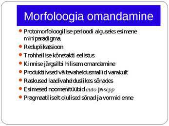 Morfoloogia ja vormiõpetus #78