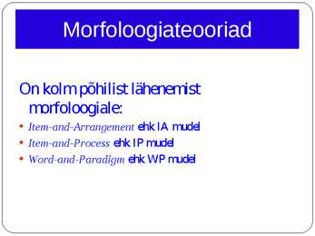 Morfoloogia ja vormiõpetus #88