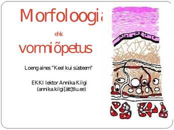 Morfoloogia ja vormiõpetus