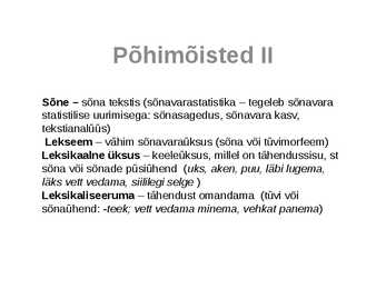 Semantika ja leksikoloogia #14