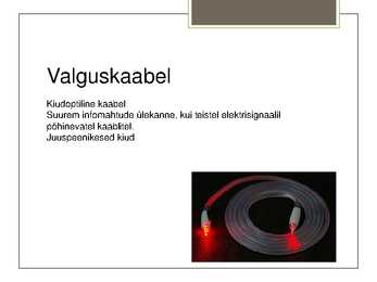 Valguskaabel ja selle ajalugu esitlus #2