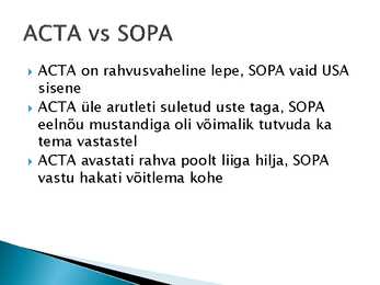 ACTA teemaline presentatsioon #5