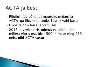 ACTA teemaline presentatsioon #8