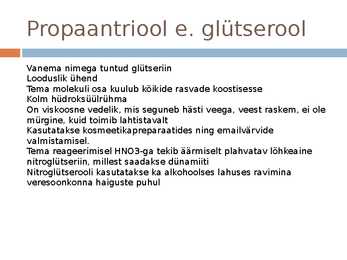 Tuntumad alkoholid ja eetrid #10