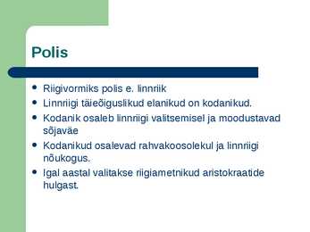 Kreeka linnriigid #5