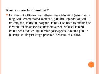 E-Vitamiin #3