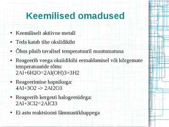 Keemia esitlus alumiiniumist #5
