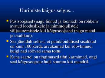 Selgroogsete arvukuse seaduspärasused saartel #9