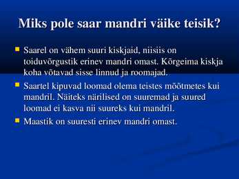 Selgroogsete arvukuse seaduspärasused saartel #10