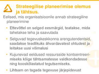 2-loeng-Strateegiline planeerimine #6