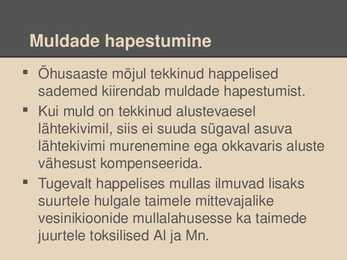 Mullastike hävinemine ja kaitse #13