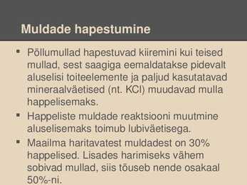 Mullastike hävinemine ja kaitse #14