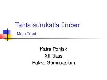 Tants aurukatla ümber