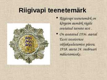 Eesti Vabariigi teenetemärgid #2
