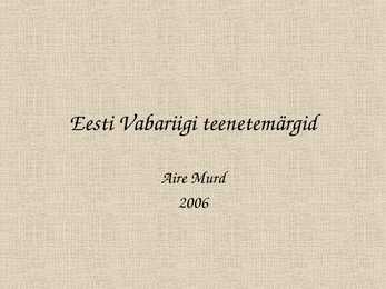 Eesti Vabariigi teenetemärgid