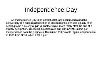 Estonian holidays #6