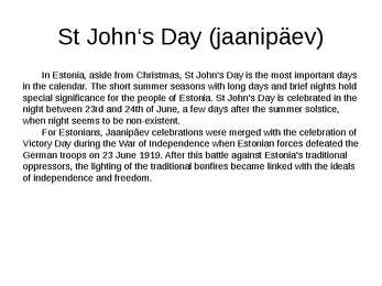 Estonian holidays #8