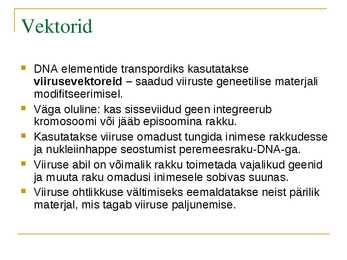 Geeniteraapia #6
