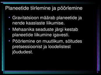 Planeetide liikumine #8