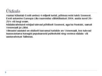 Eesti majutus ja turism #2