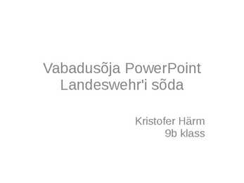 Vabadusõda - Landeswehr i sõda