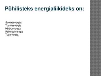 Energiatootmine ja keskkonnasaaste #2