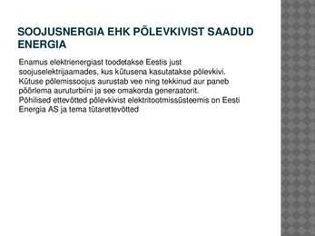 Energiatootmine ja keskkonnasaaste #3