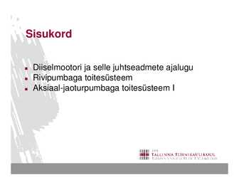 Diiselmootorite juhtseadmed II #2