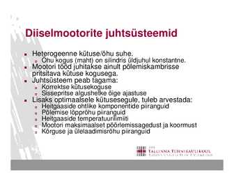 Diiselmootorite juhtseadmed II #18