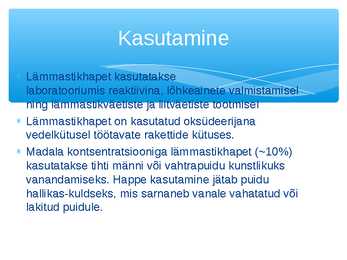 Lämmastikhape ja selle omadused #7
