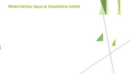 Muusika ja Tants 20 sajandil #13