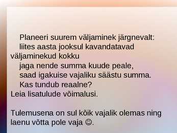 Pere-eelarve #14