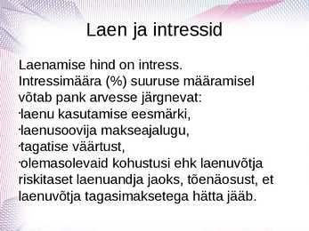 laen ja intress #2