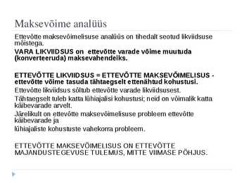 Vabaaine majanduses - bilanss #14