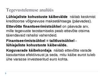 Vabaaine majanduses - bilanss #20