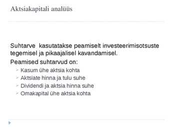 Vabaaine majanduses - bilanss #25