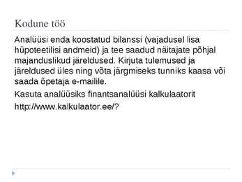 Vabaaine majanduses - bilanss #26