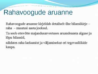 Bilansi analüüs ja kasumiaruanne #21