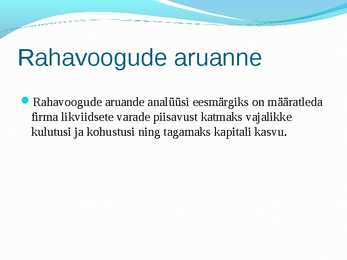 Bilansi analüüs ja kasumiaruanne #22