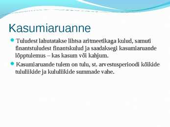 Bilansi analüüs ja kasumiaruanne #10