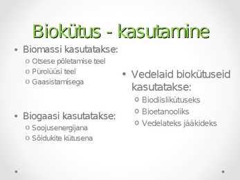 Energia tootmise eri võimalused Eestis #12