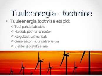 Energia tootmise eri võimalused Eestis #15
