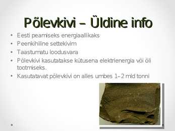 Energia tootmise eri võimalused Eestis #3